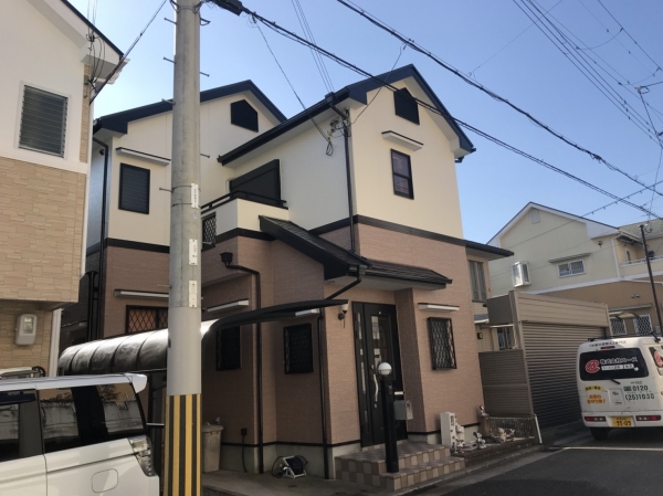 西宮市神原S様邸屋根外壁防水塗装リフォーム