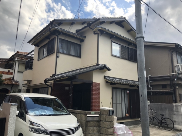 豊中市赤坂S様邸屋根漆喰外壁塗装防水リフォーム