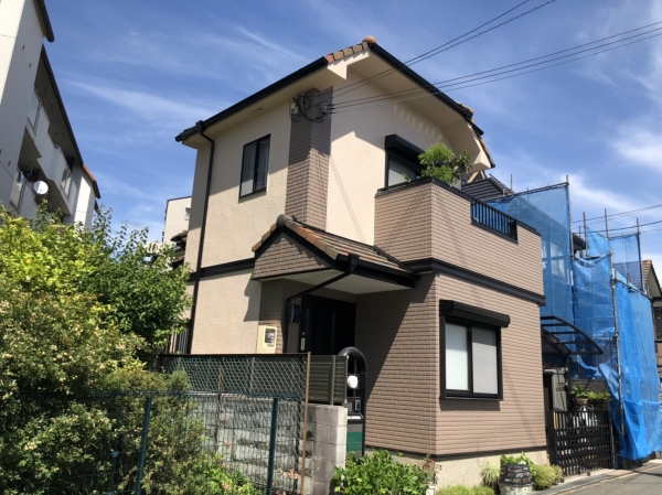箕面市船場西M様邸外壁塗装防水リフォーム