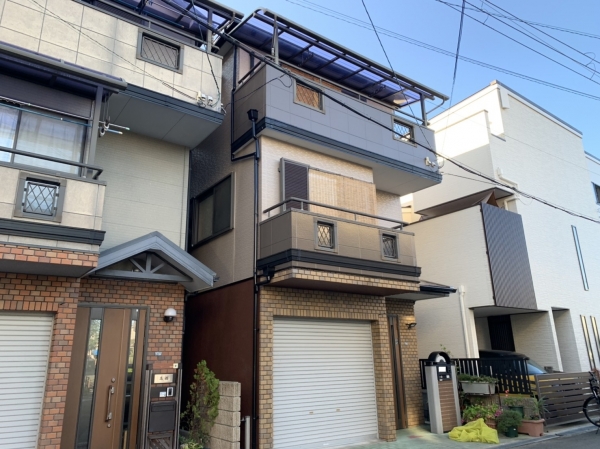 豊中市服部寿町M様邸外壁屋根塗装防水リフォーム