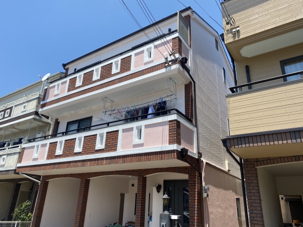 豊中市立花町O様邸外壁屋根塗装防水リフォーム