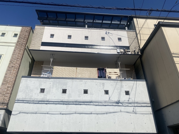豊中市庄内東町K様邸外壁(1面)屋根塗装防水リフォーム