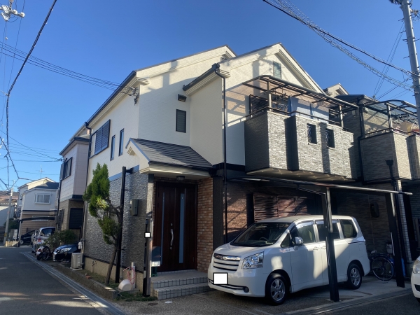 豊中市曽根西町F様邸外壁屋根塗装防水リフォーム