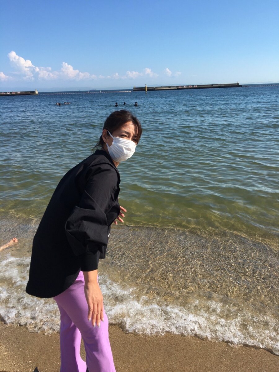 まだ暑かったので海入りたかった！　