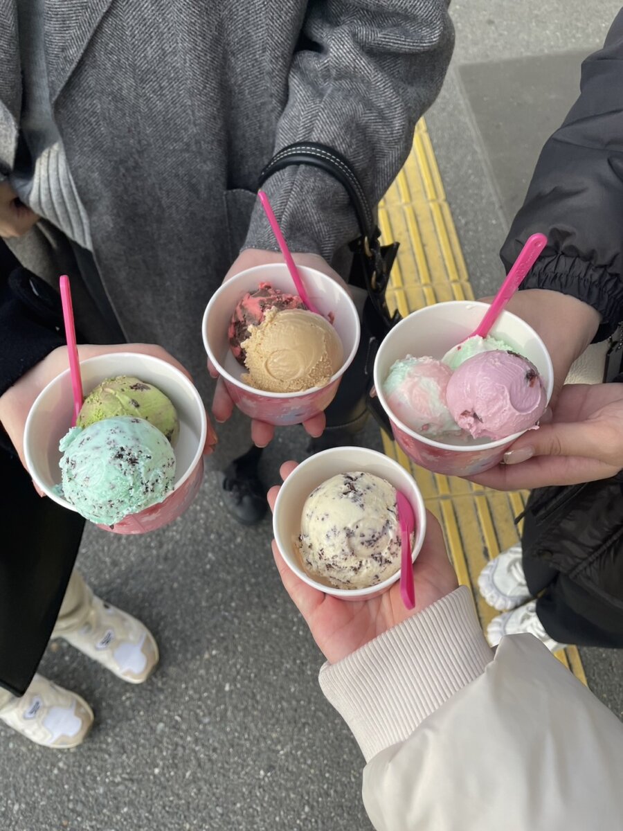 ボーリング後のアイス🍨