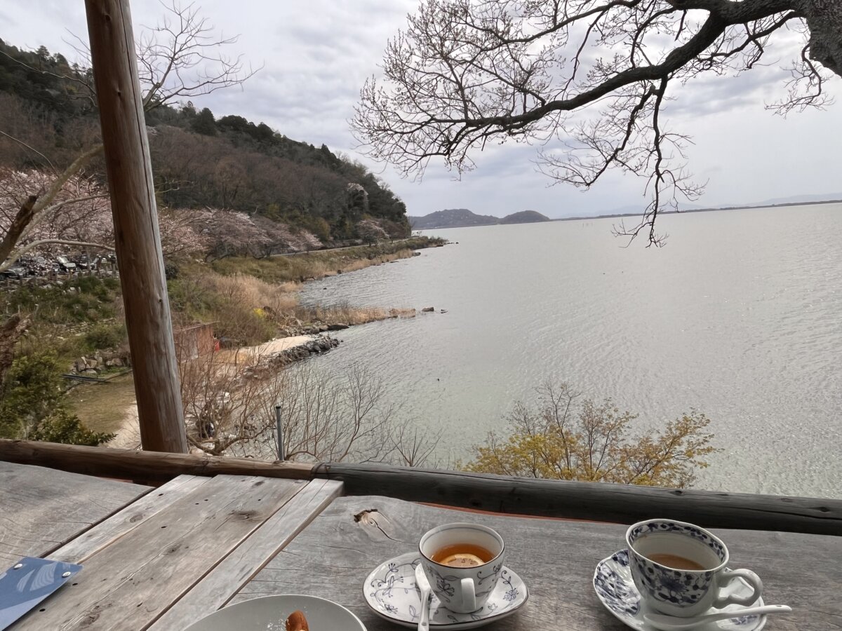 琵琶湖沿いのカフェでティータイム🫖